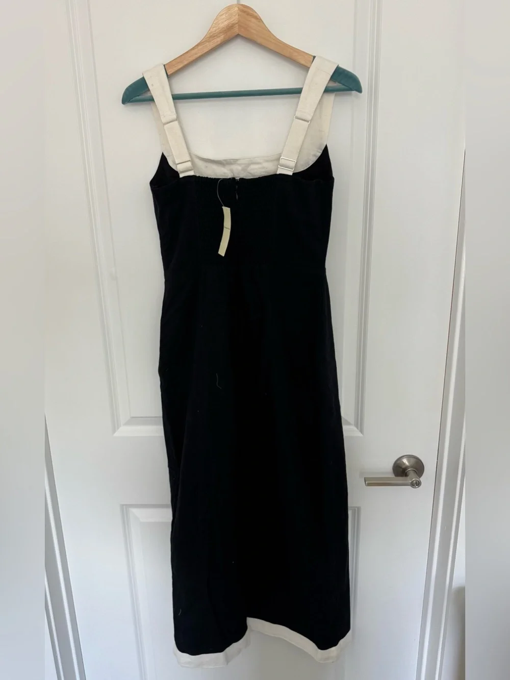 NWT Abercrombie & Fitch Linen-Blend Squareneck Column Midi Dress